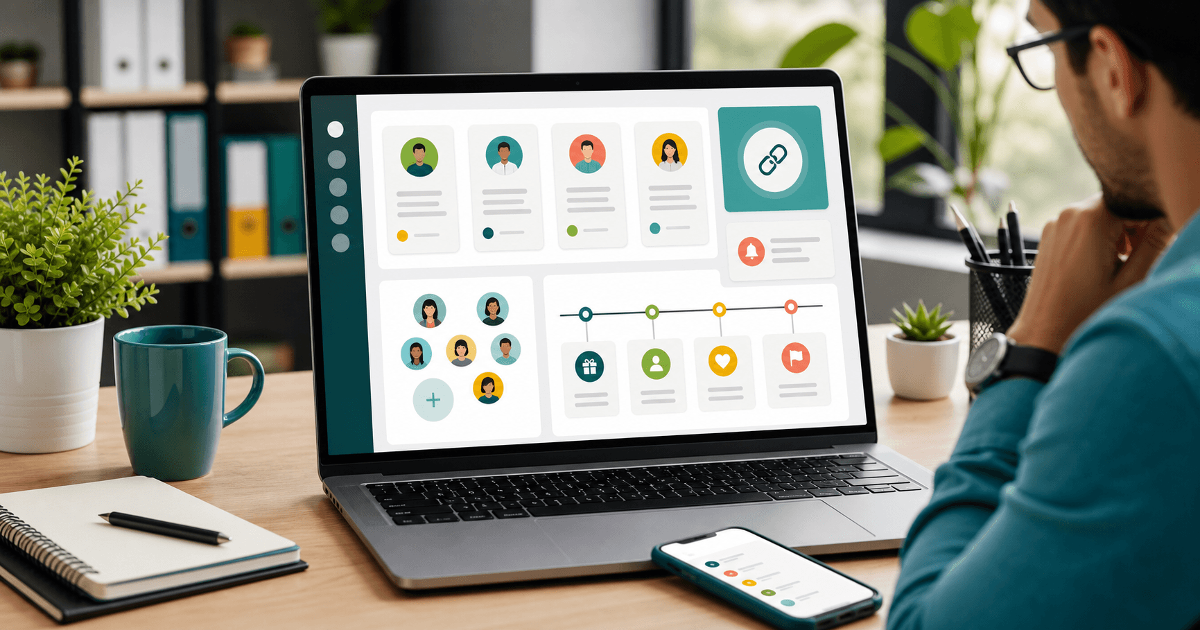 Profissional liberal usando CRM simples para organizar clientes e aniversários no Niverly