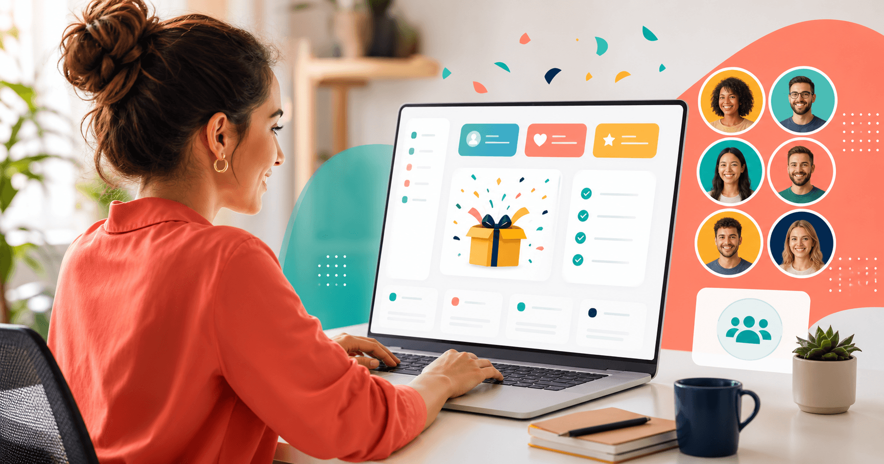 Profissional executando sorteio de clientes com filtros e comprovante em um CRM simples